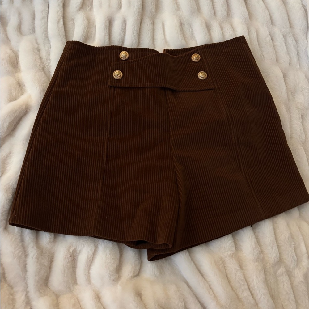 Goodnight Macaroon Brown High Waist Shorts